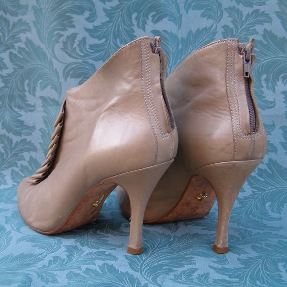 Pour la Victoire size 8.5 tan leather booties - Picture 4 of 8